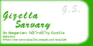 gizella sarvary business card